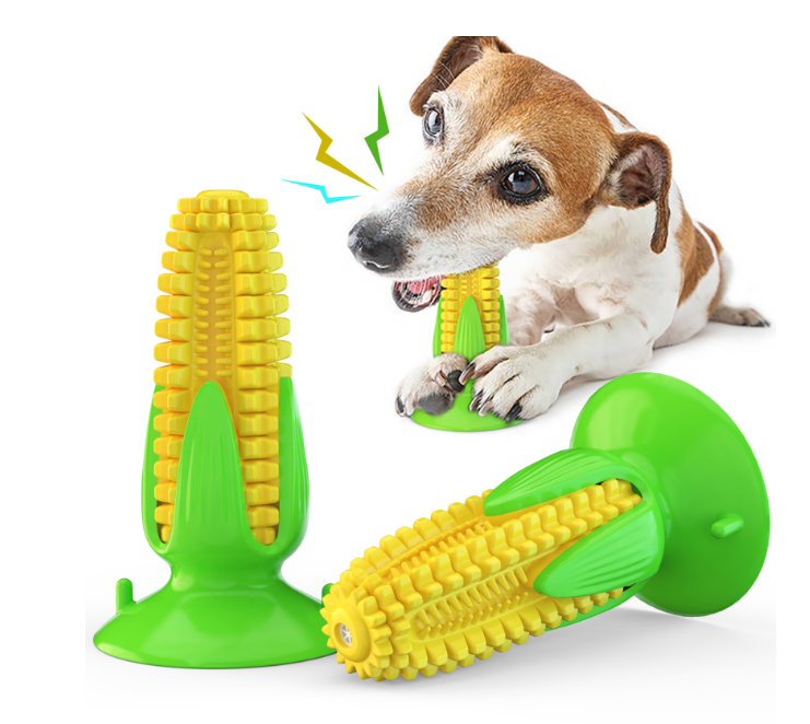 Durable Suction Cup Squeaky Floating Corn Toy