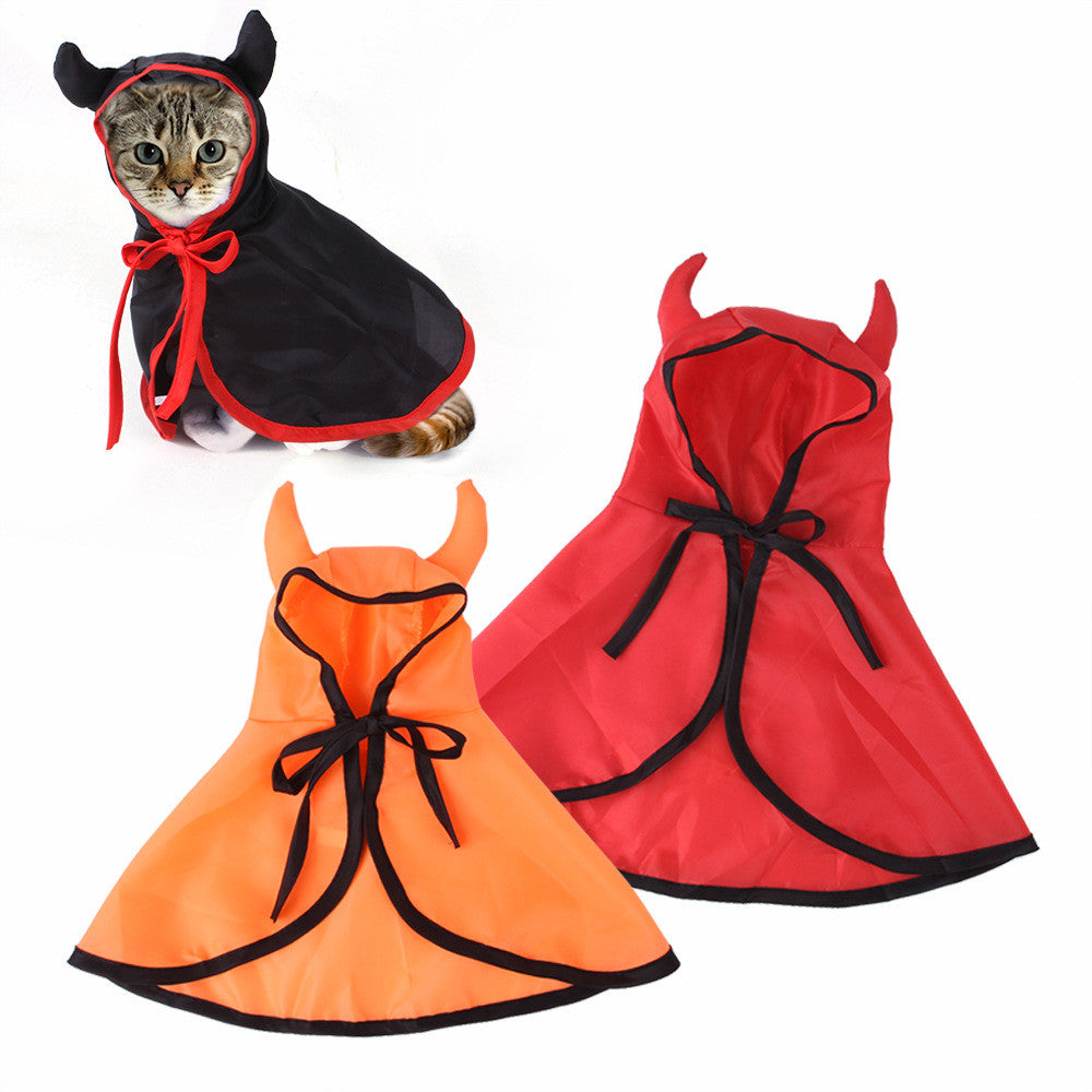 Halloween Horn Cloak Cape For Cats & Small Dogs