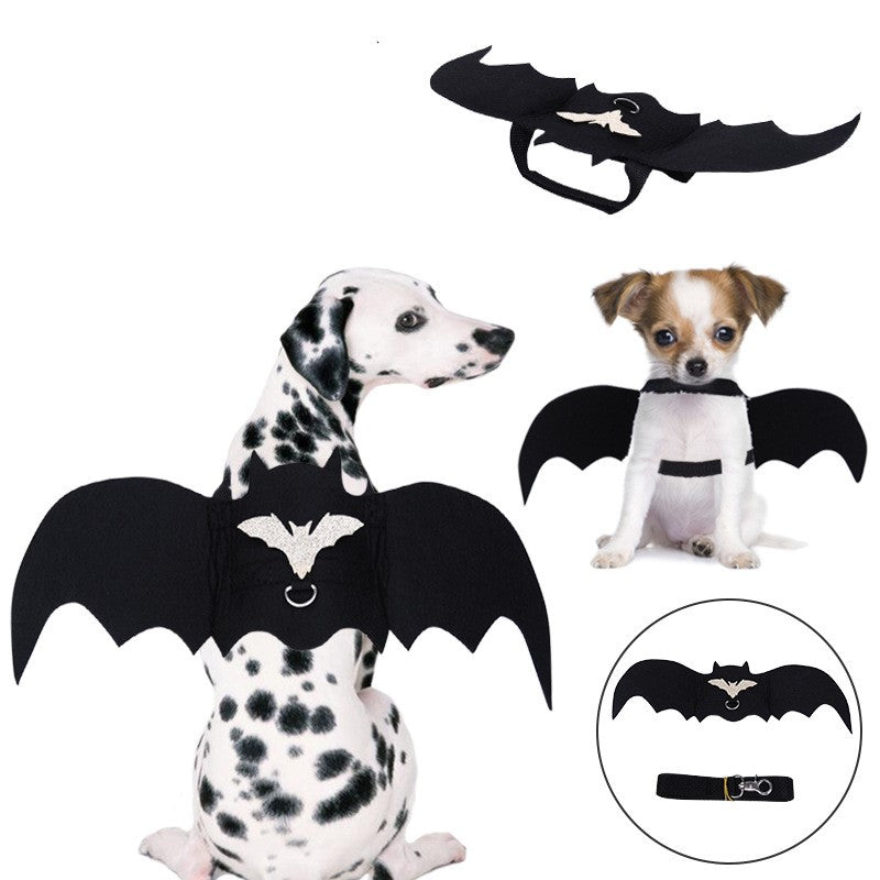 Funny Halloween pet bat wings for dogs